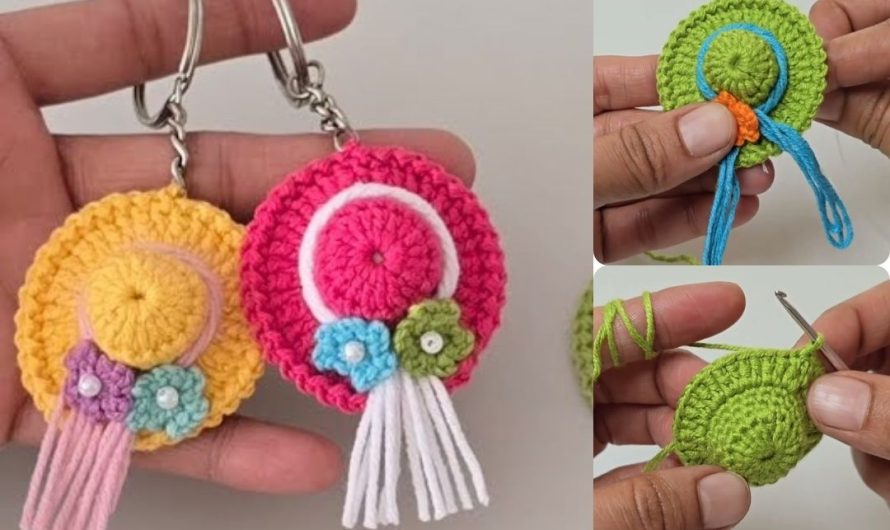 Crochet a Tiny Treasure: Your Own Adorable Hat Keychain!