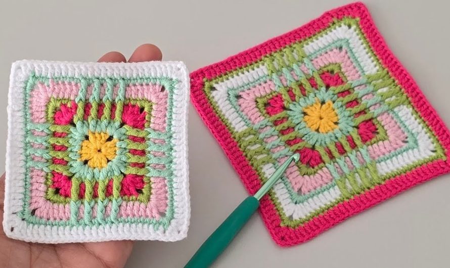 Crochet a Kaleidoscope: Your Own Stunning Mosaic Square Motif!