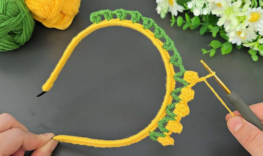 How to Make a Super Beautiful  Crochet Crown Headband at Home