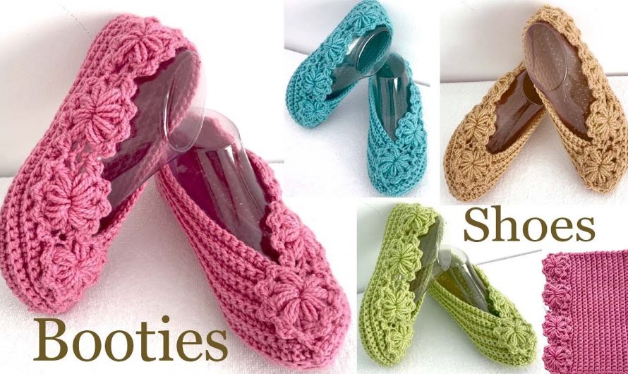 Project: Cute Crochet/Knit Slippers from Squares (All Adult Sizes)