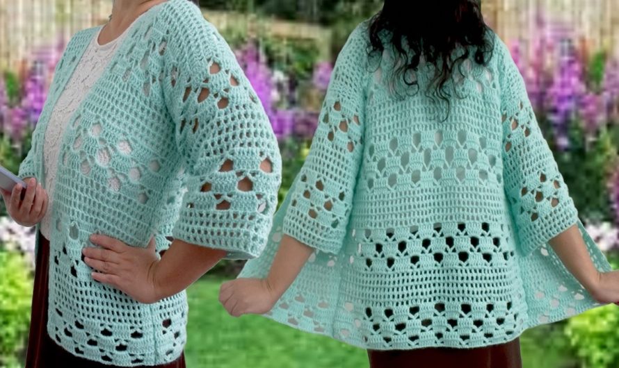 How to Make a ONE-PIECE BLOUSE JACKET CARDIGAN SWEATER (Very Easy Crochet Tutorial)