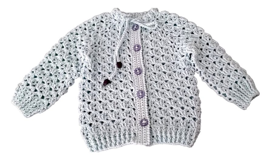 How to Make a Crochet Baby Jacket – Starting from the Collar (Cardigan Style)