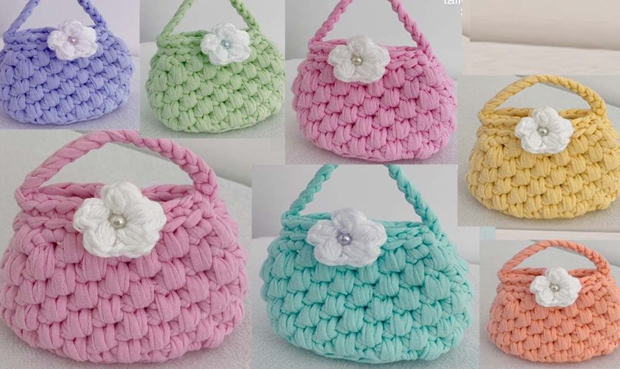 How to Make Mini Crochet T-Shirt Bags