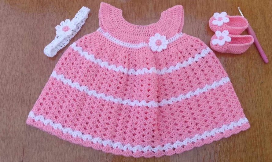 Crochet Baby Dress (0-3 Months) – Shell Stitch | EASY for Beginners