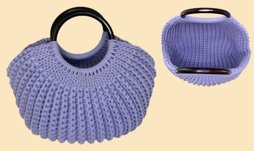 How to Make Easy Crochet Shell Bag, How to Crochet a Ribbed Bag, Basket Bag Tutorial