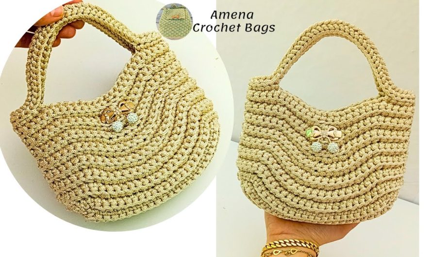 How to Make a Small Crochet Bag with “Sand Waves” Design