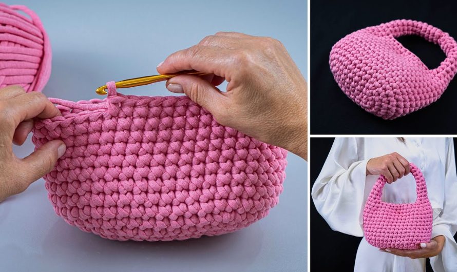 How to Make a Crochet Bag Out of Knitted Yarn (For Beginners)