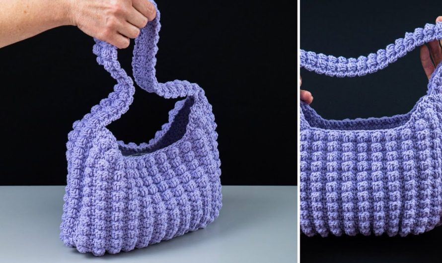 How to Make a Crochet Popcorn Stitch Pattern Bag – Easy Tutorial