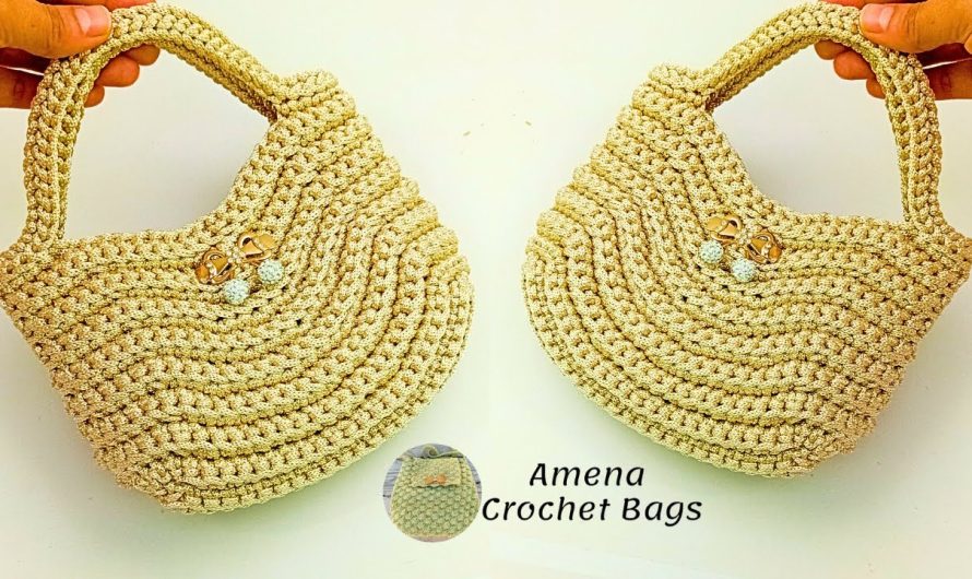 How to Make a Small Crochet Bag with “Sand Waves” Design