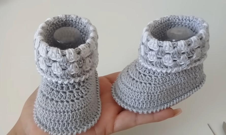 🧶 How to Make Unisex Crochet Baby Boots (3–6 Months)