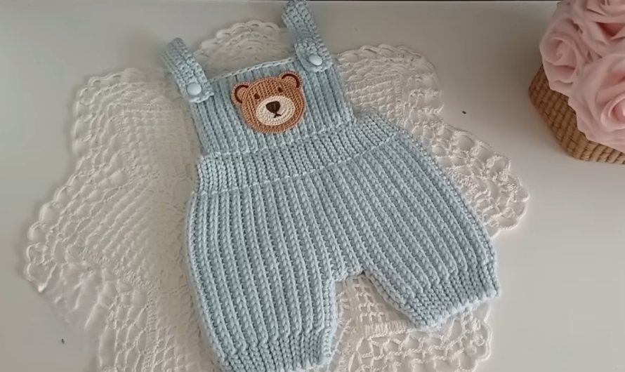 🧶 Easy Crochet Baby Jumpsuit Pattern (0–3 months)