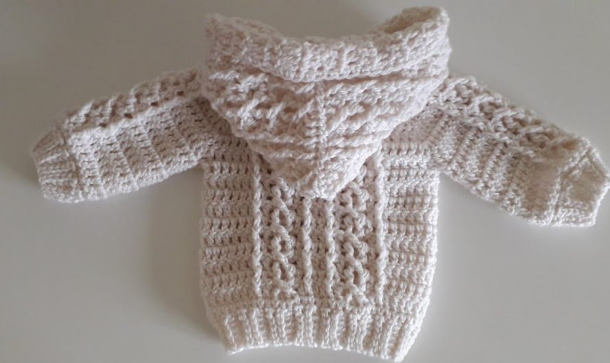 🧶 How to Crochet an Aran Baby Hoodie (Detailed Guide)