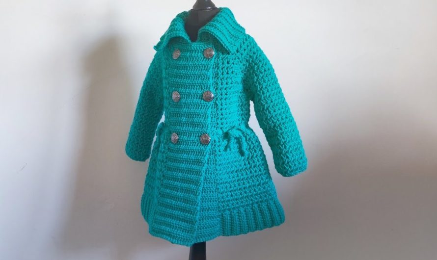 How to crochet a double breasted coat / cardigan for girls