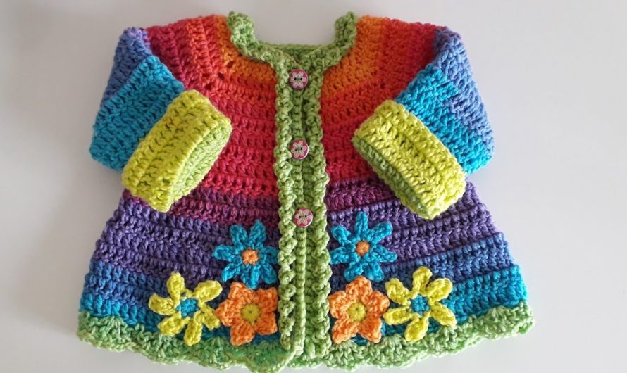 How to crochet a simple cardigan for a baby girl