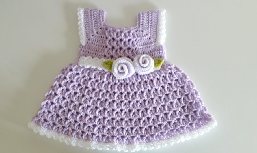 Crochet summer dress for a baby