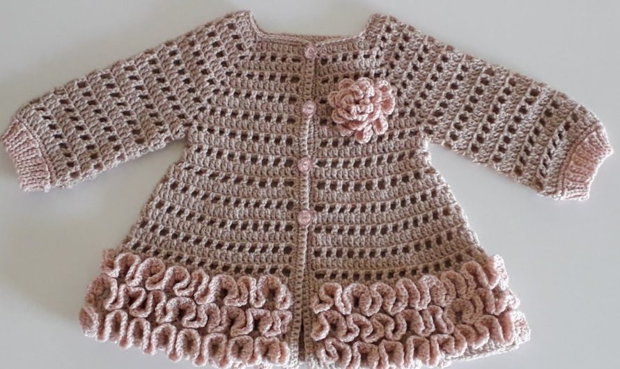 🧶 How to Crochet a Baby Girl’s Cardigan