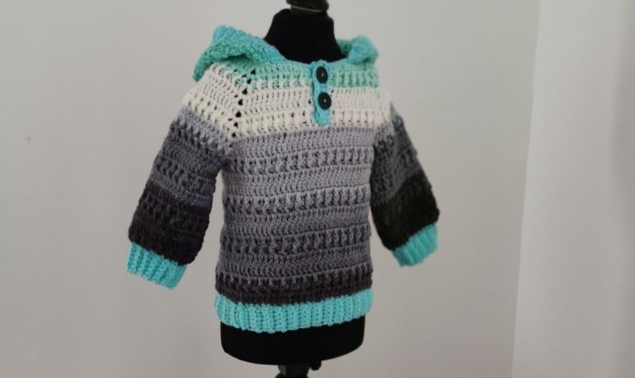 🧶 How to Crochet a Pullover Hoodie for Children — Detailed Guide