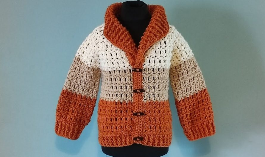 How to Crochet a Boys’ V-Neck Cardigan