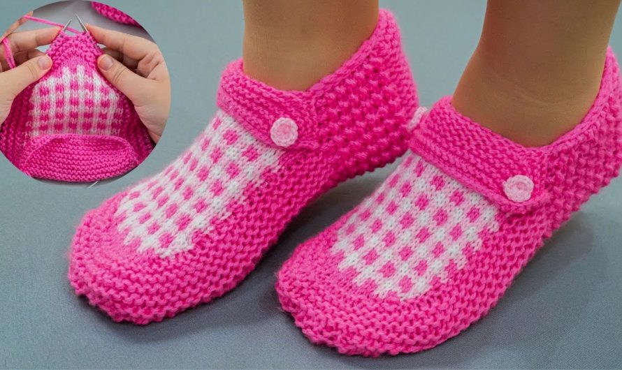 🧶 How to Make Knitted Simple Slippers — A Detailed Tutorial