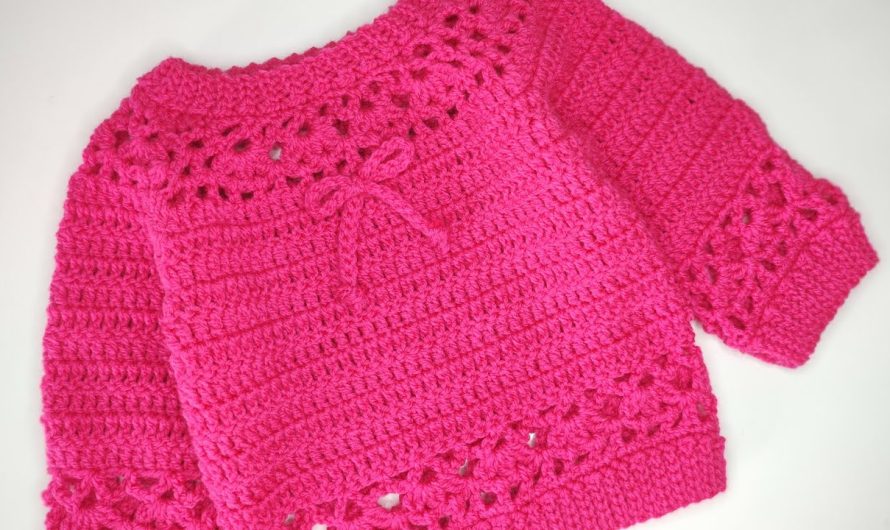🌸 Little Sweetheart Baby Cardigan / Pullover (Crochet Pattern)