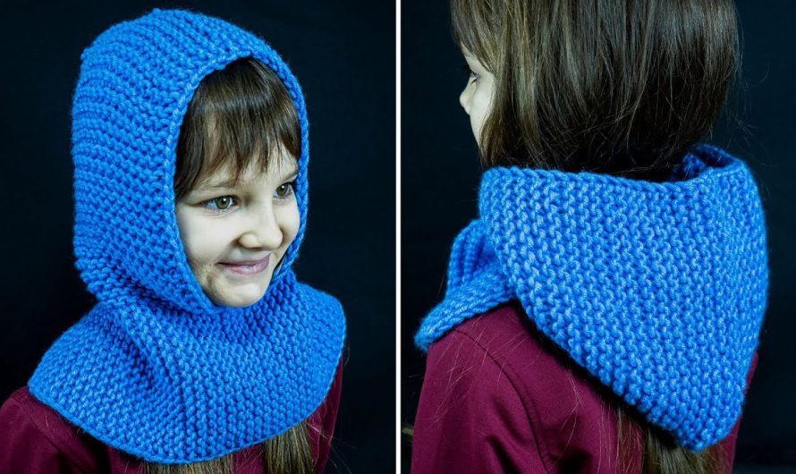 🧶 How to Make a Warm Hood / Snood on 2 Knitting Needles