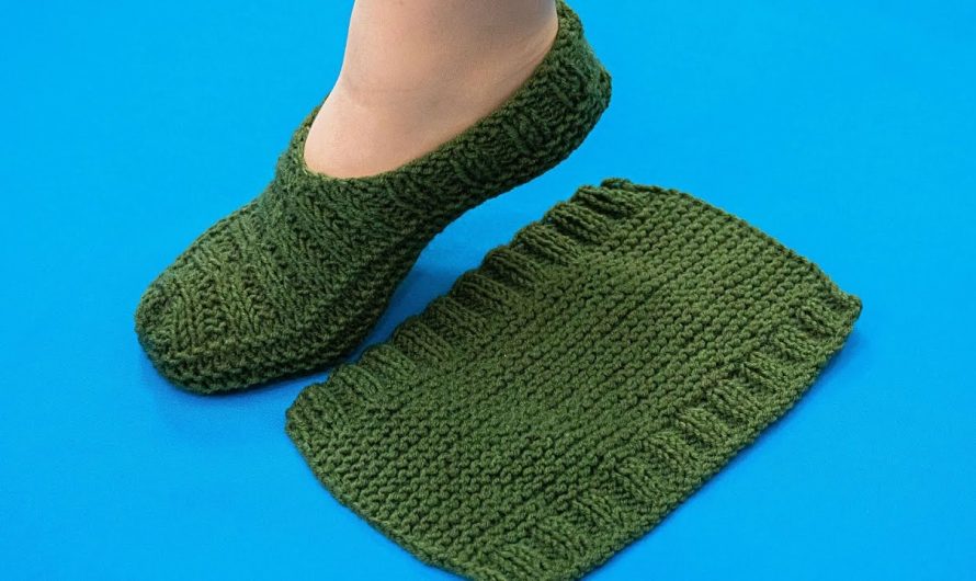 🧶 How to Make Simple Knitted Slippers (Beginner Friendly!)