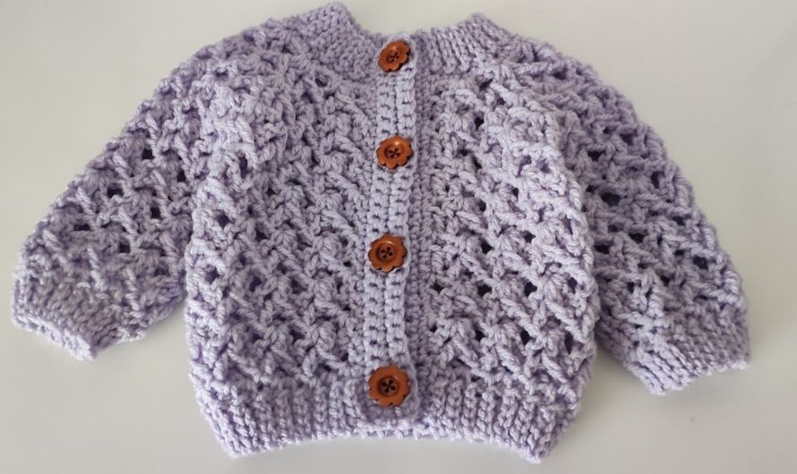 🧶 How to Crochet a Textured Aran Baby Sweater