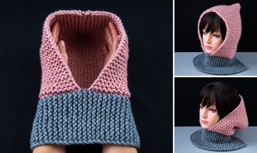 How to Make a Simple Knitted Snood/Hood for Beginners Quickly